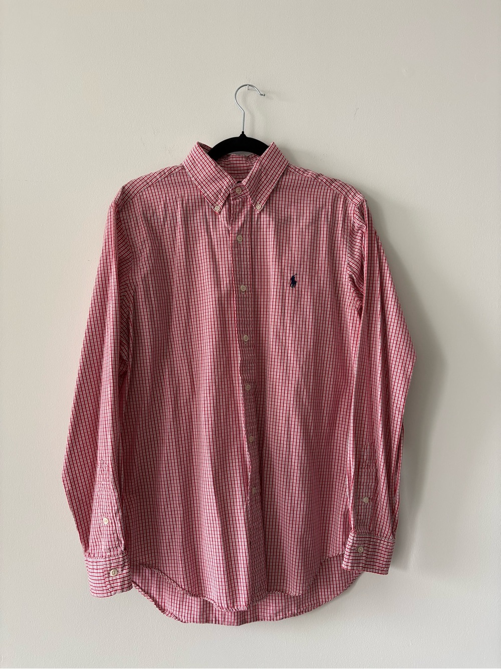Polo Ralph Lauren Red Plaid Button Down Shirt 100% Cotton
